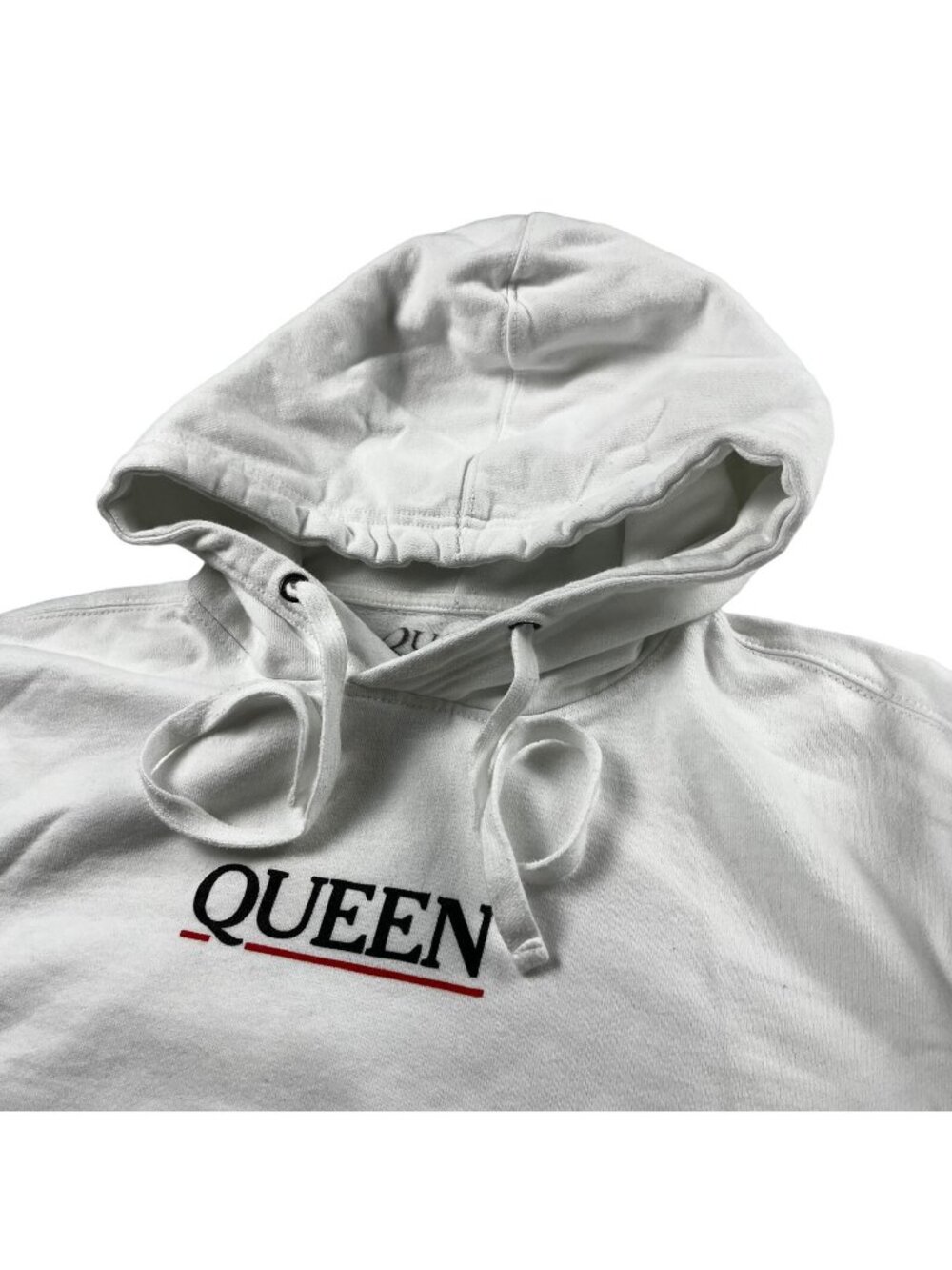 Queen Official Merch Unisex Hoodie Sweatshirt White • Medium